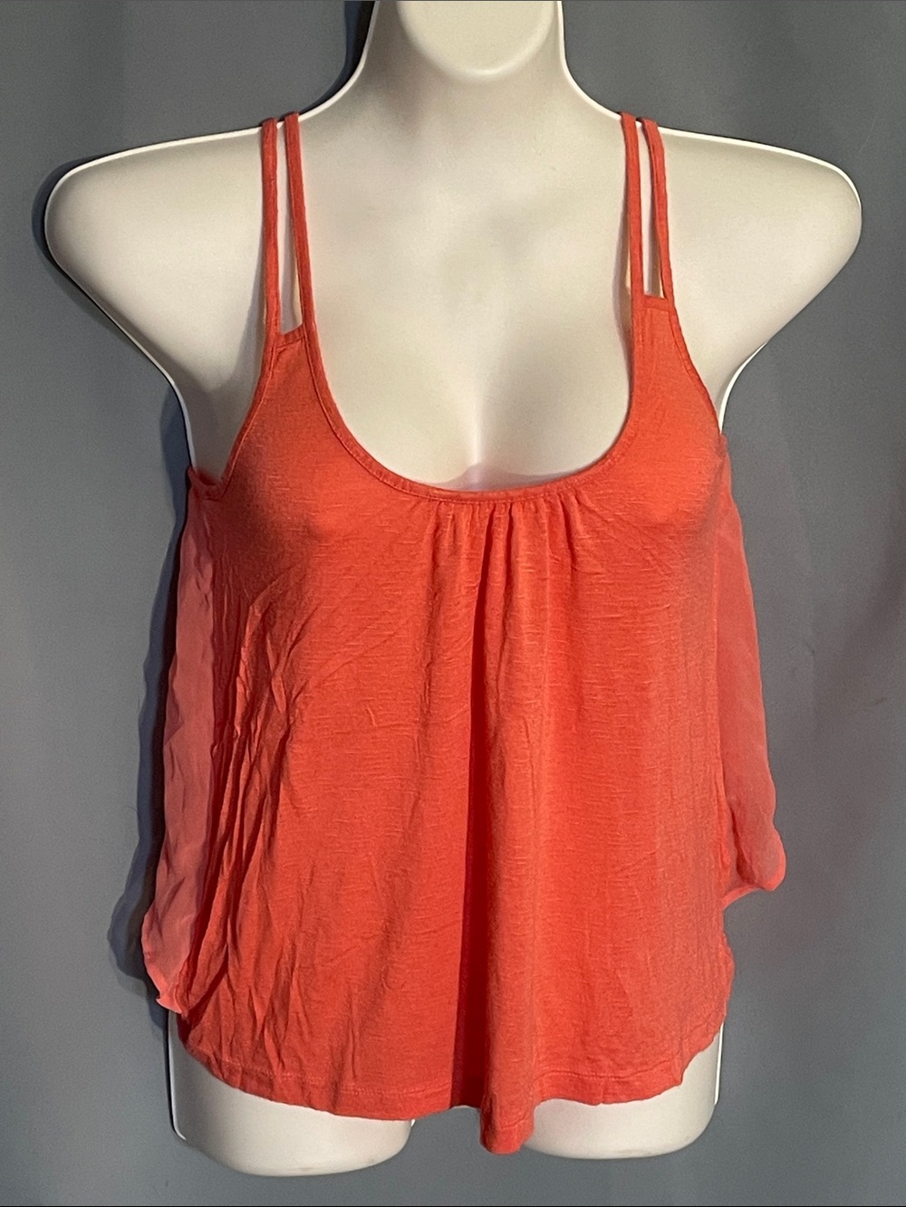 Candie's Coral Double-Strap Scoop Tank